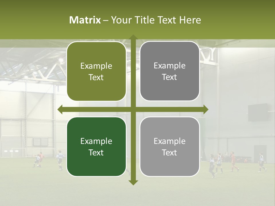 Game Of Football In Indoor Hall PowerPoint Template