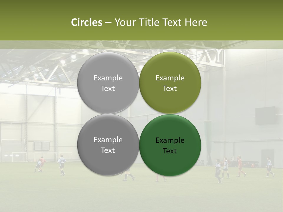 Game Of Football In Indoor Hall PowerPoint Template
