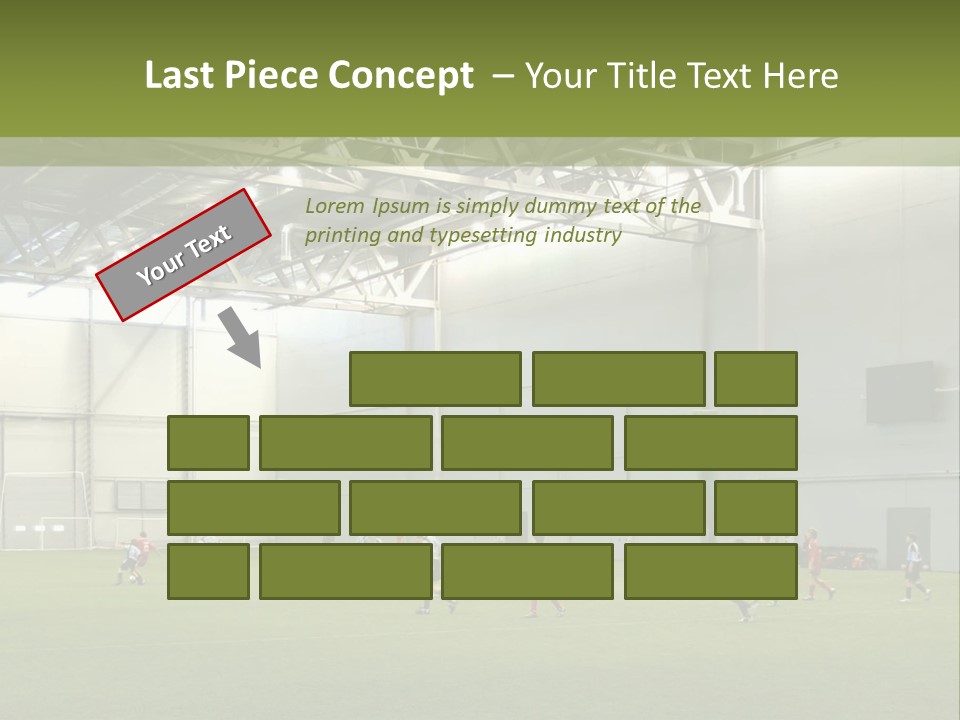 Game Of Football In Indoor Hall PowerPoint Template