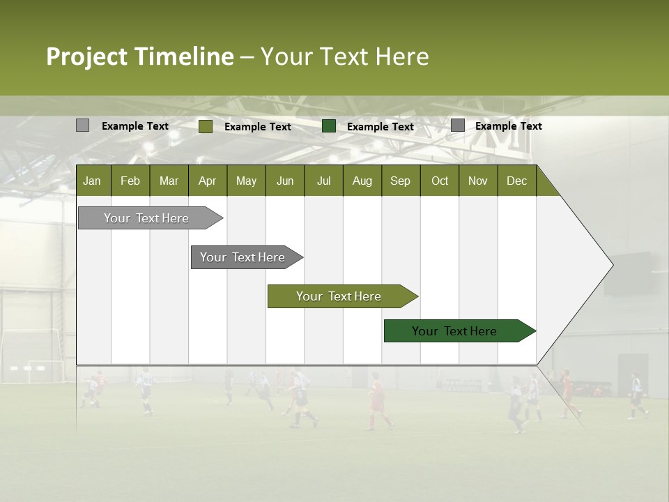 Game Of Football In Indoor Hall PowerPoint Template