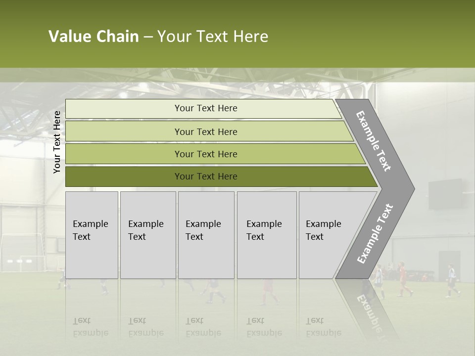 Game Of Football In Indoor Hall PowerPoint Template