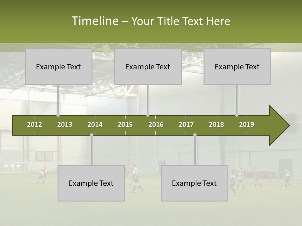 Game Of Football In Indoor Hall PowerPoint Template