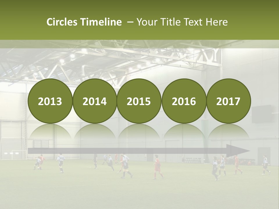 Game Of Football In Indoor Hall PowerPoint Template