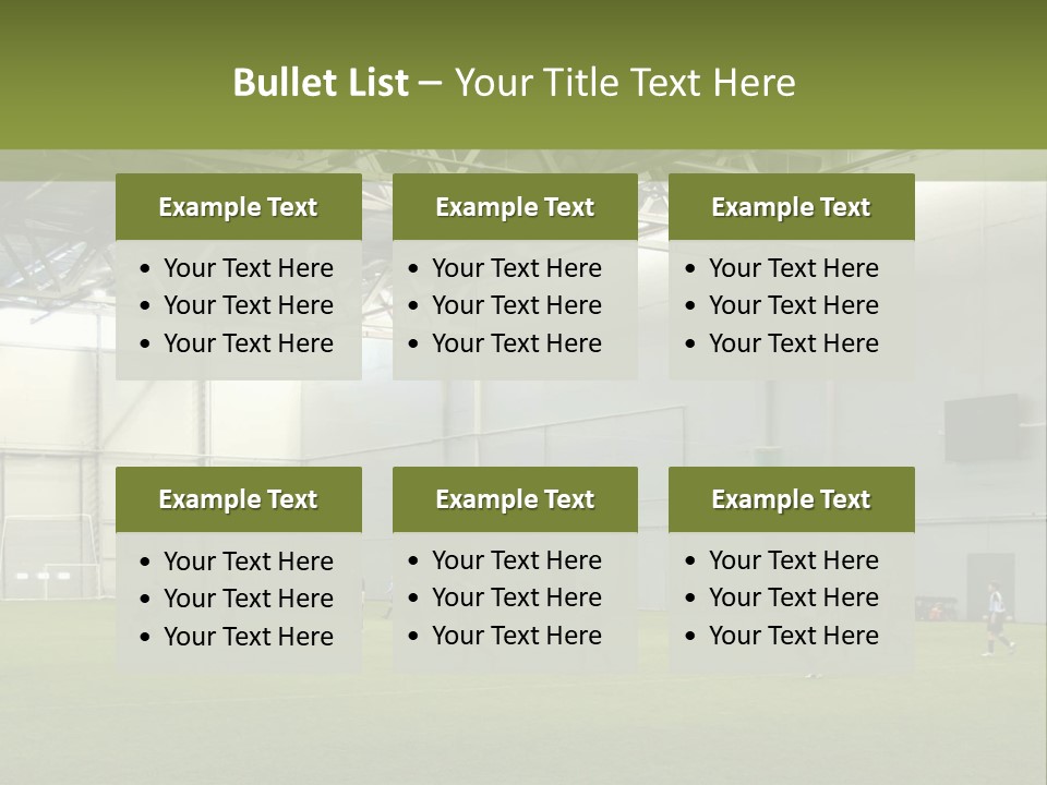 Game Of Football In Indoor Hall PowerPoint Template