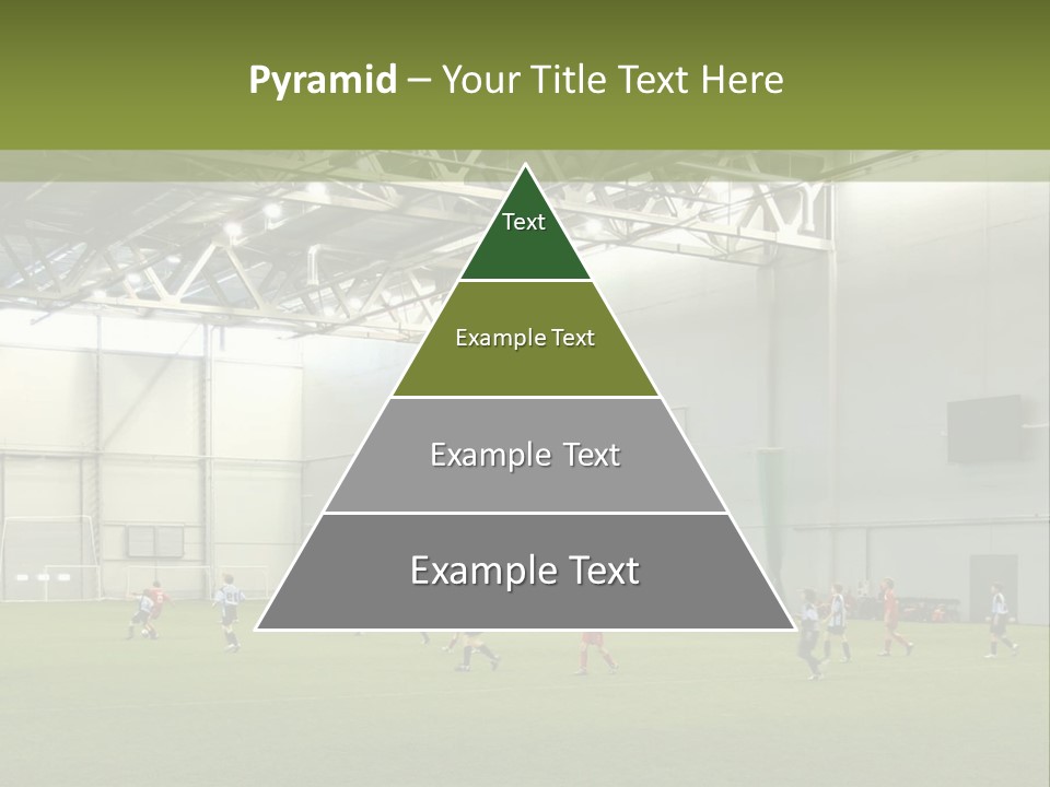 Game Of Football In Indoor Hall PowerPoint Template