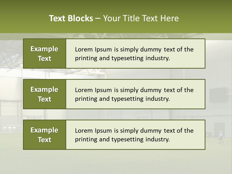 Game Of Football In Indoor Hall PowerPoint Template