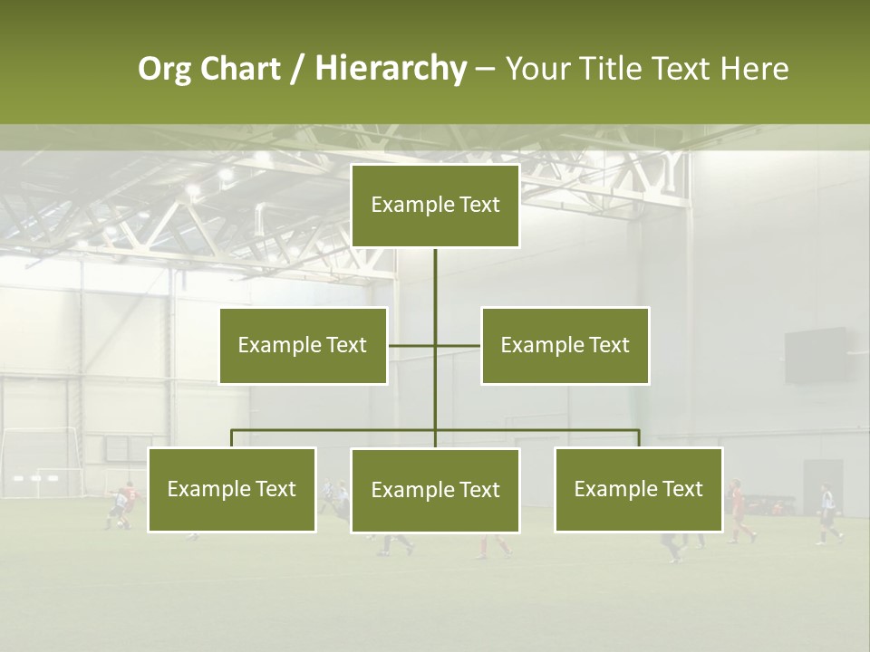 Game Of Football In Indoor Hall PowerPoint Template