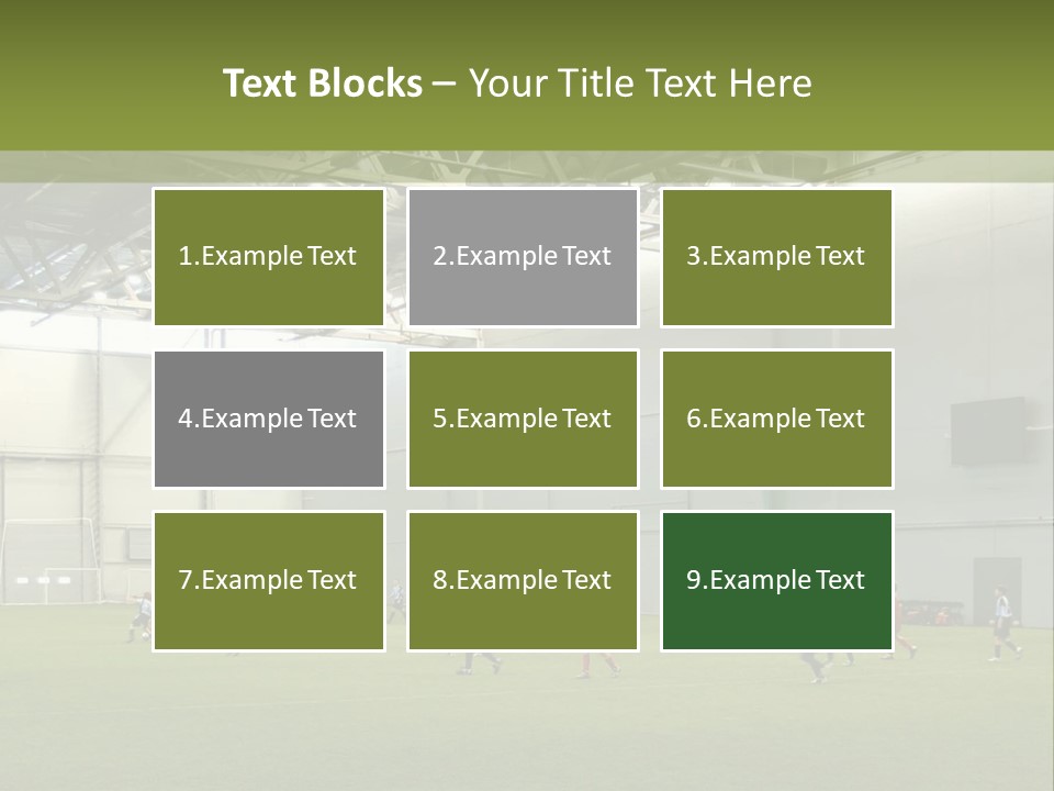 Game Of Football In Indoor Hall PowerPoint Template