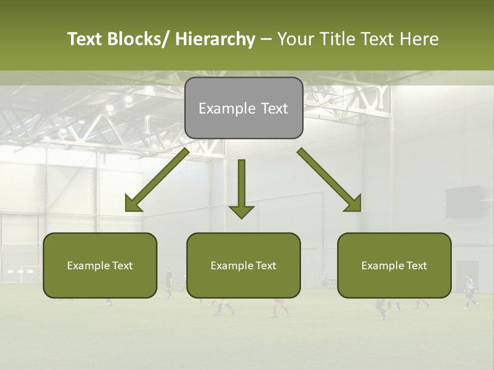 Game Of Football In Indoor Hall PowerPoint Template