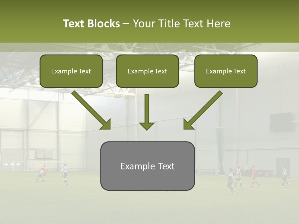 Game Of Football In Indoor Hall PowerPoint Template