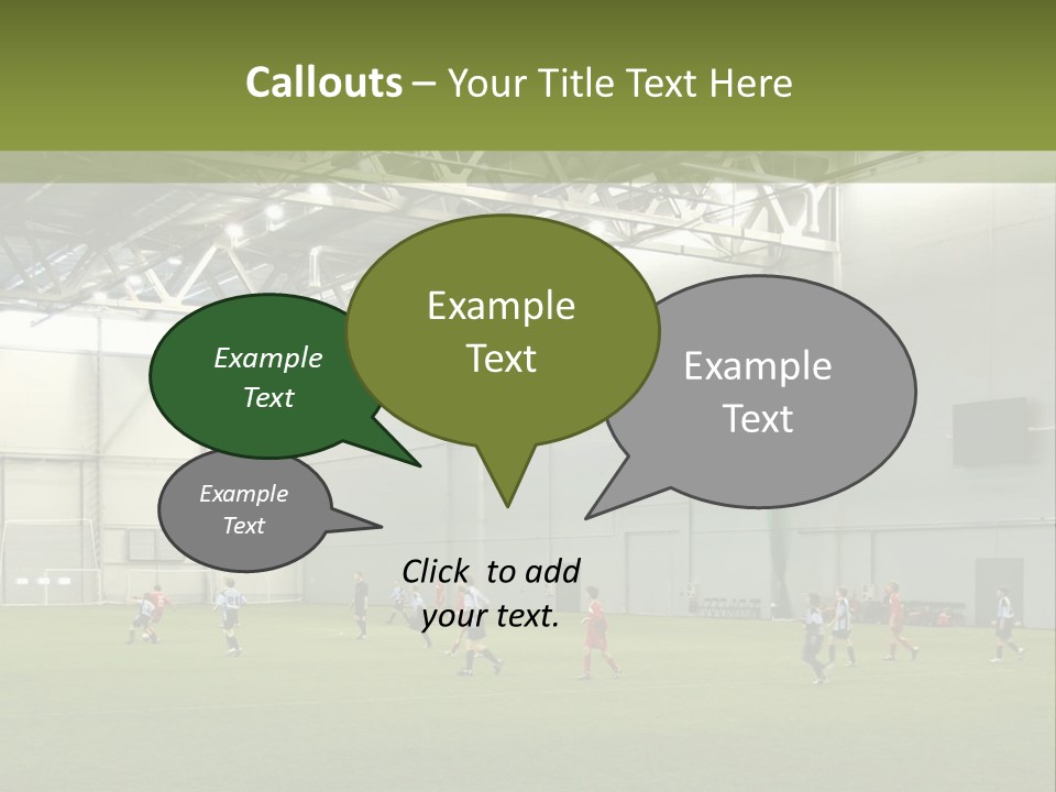 Game Of Football In Indoor Hall PowerPoint Template