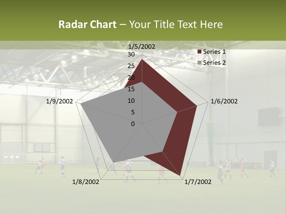 Game Of Football In Indoor Hall PowerPoint Template