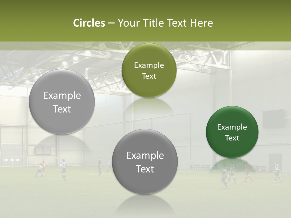 Game Of Football In Indoor Hall PowerPoint Template