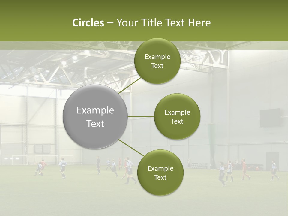 Game Of Football In Indoor Hall PowerPoint Template