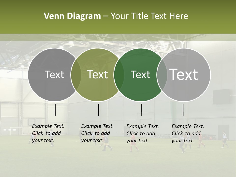 Game Of Football In Indoor Hall PowerPoint Template