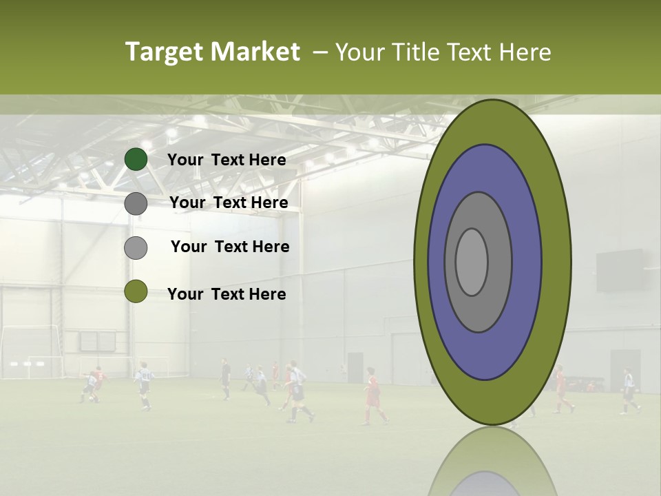 Game Of Football In Indoor Hall PowerPoint Template