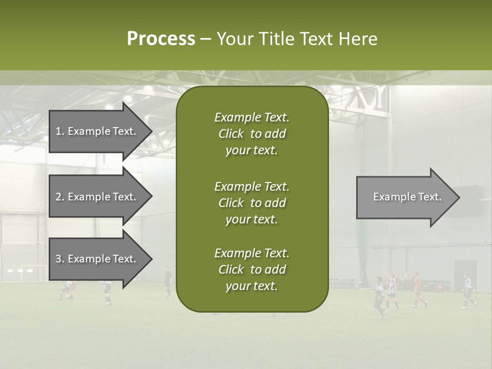 Game Of Football In Indoor Hall PowerPoint Template