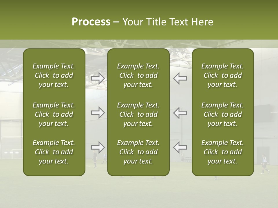 Game Of Football In Indoor Hall PowerPoint Template