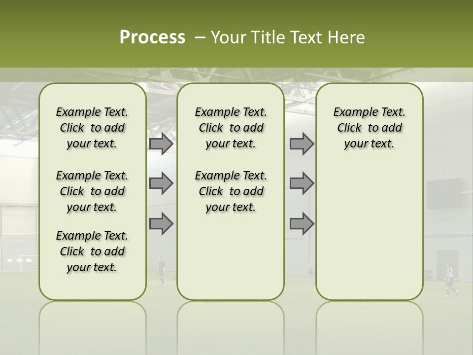 Game Of Football In Indoor Hall PowerPoint Template