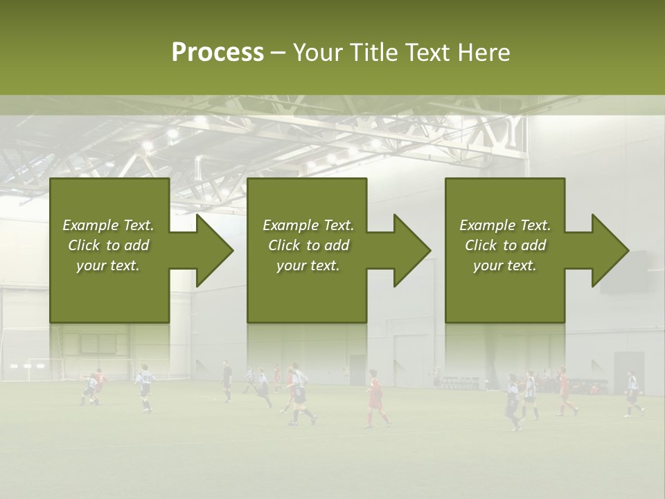 Game Of Football In Indoor Hall PowerPoint Template