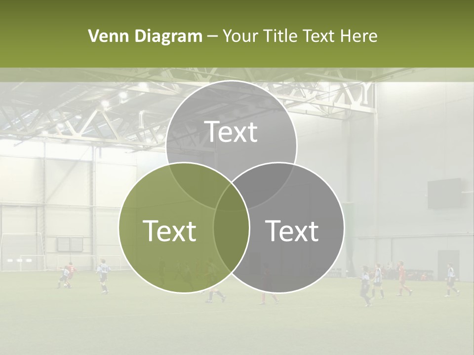 Game Of Football In Indoor Hall PowerPoint Template