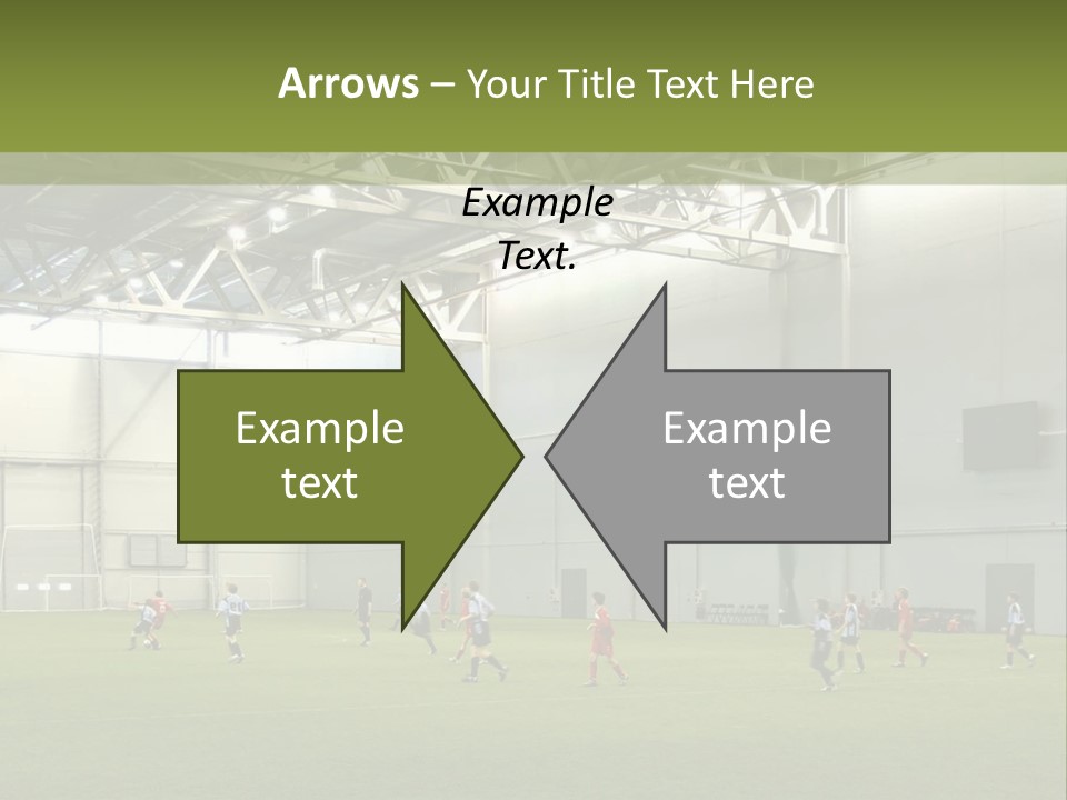 Game Of Football In Indoor Hall PowerPoint Template