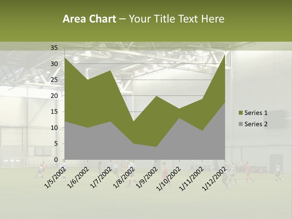 Game Of Football In Indoor Hall PowerPoint Template