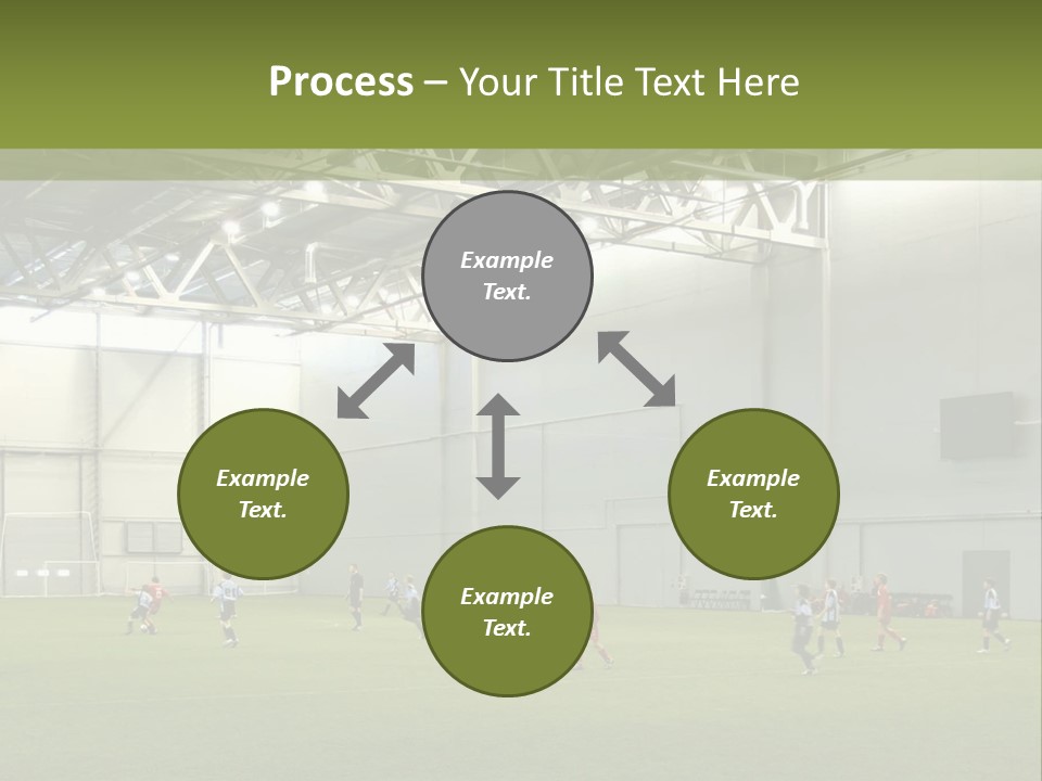 Game Of Football In Indoor Hall PowerPoint Template