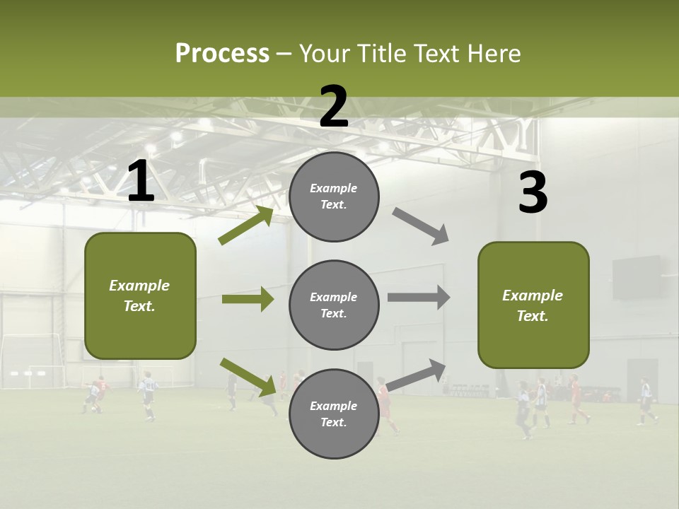 Game Of Football In Indoor Hall PowerPoint Template