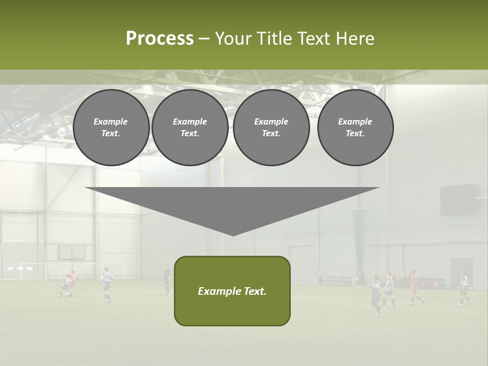 Game Of Football In Indoor Hall PowerPoint Template