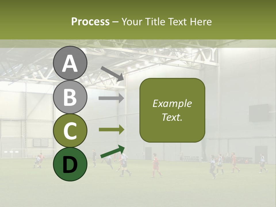 Game Of Football In Indoor Hall PowerPoint Template