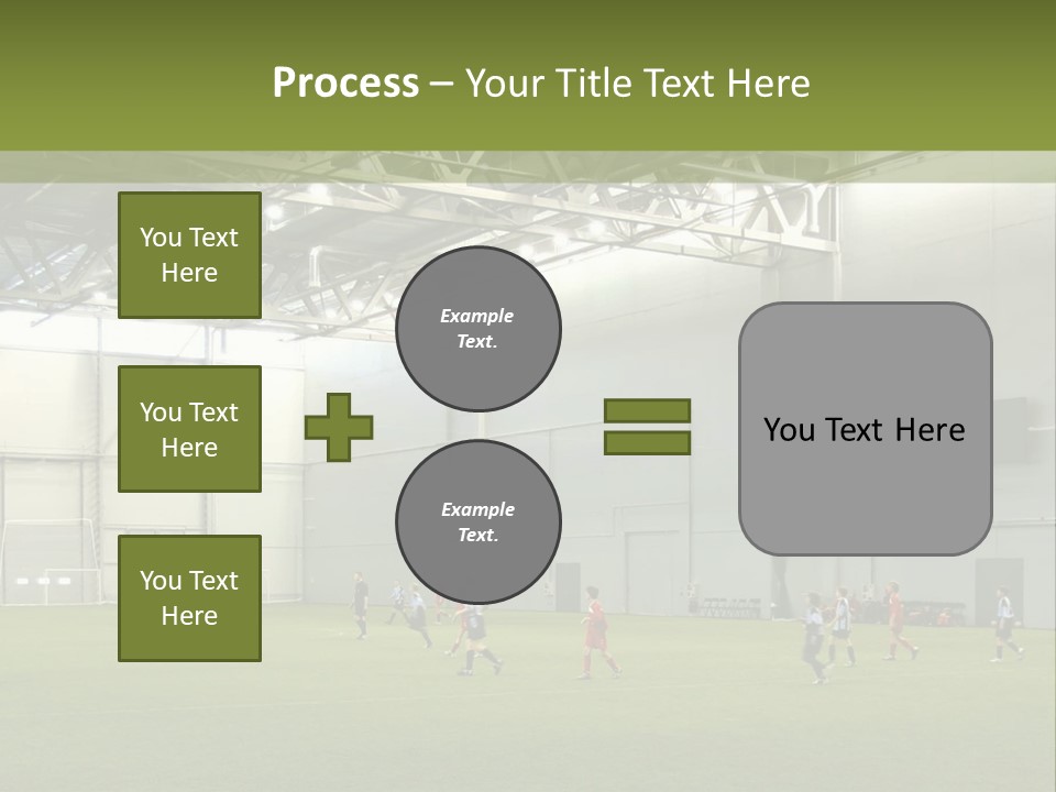 Game Of Football In Indoor Hall PowerPoint Template