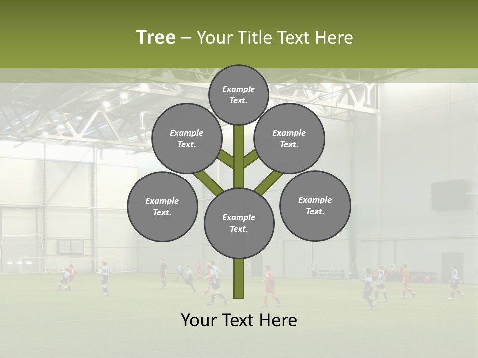 Game Of Football In Indoor Hall PowerPoint Template