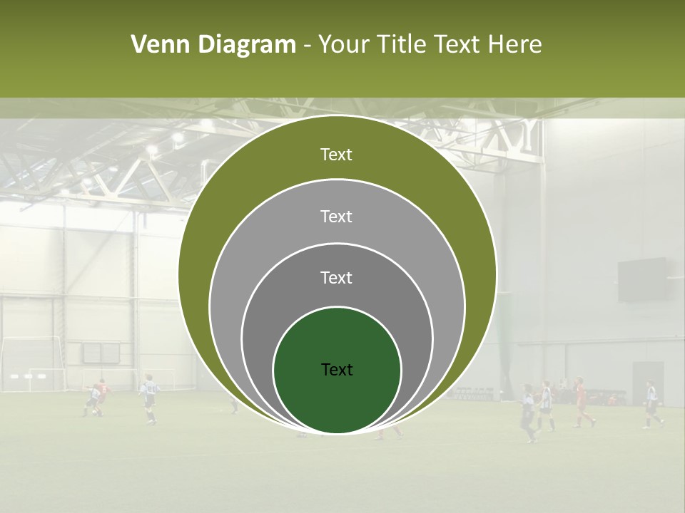 Game Of Football In Indoor Hall PowerPoint Template