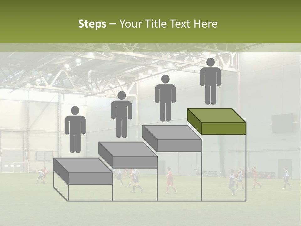 Game Of Football In Indoor Hall PowerPoint Template