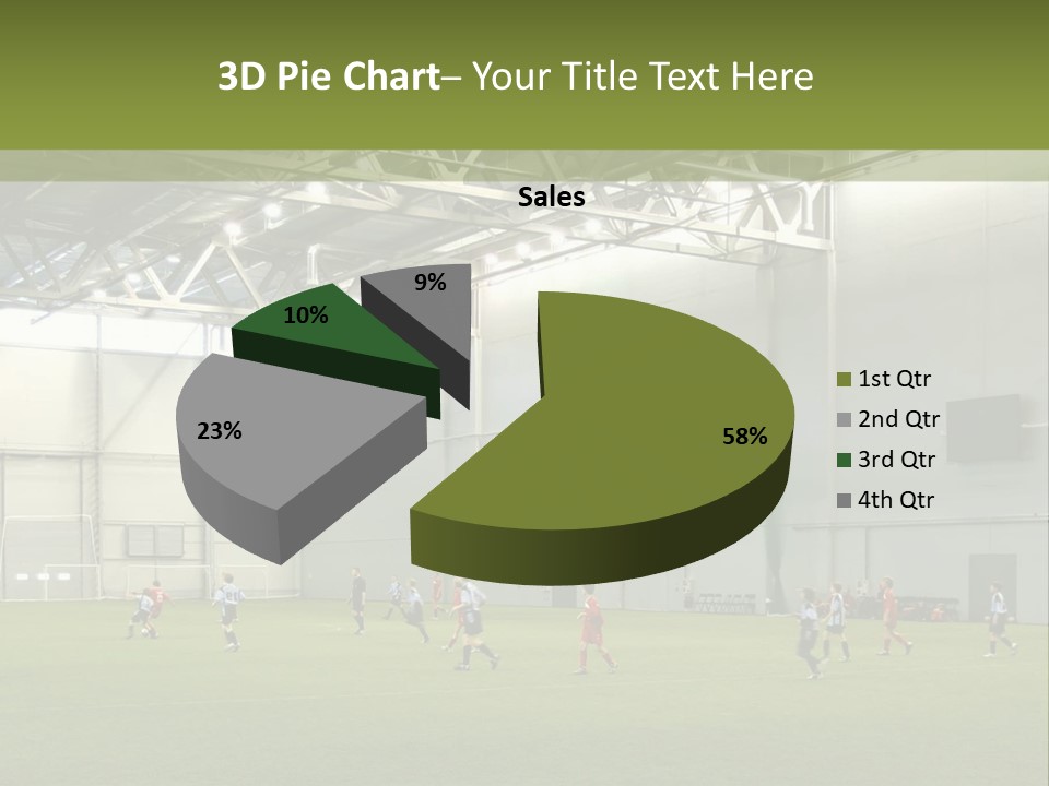 Game Of Football In Indoor Hall PowerPoint Template