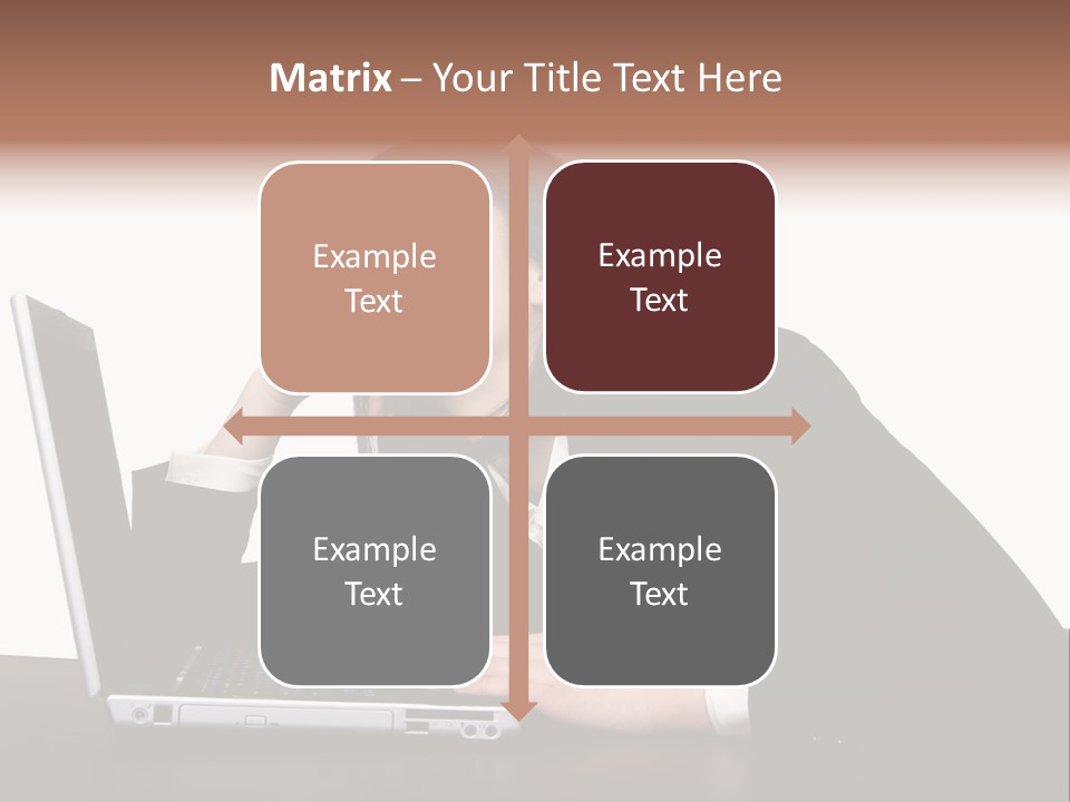 Young Businesswoman Asleep At Her Computer PowerPoint Template