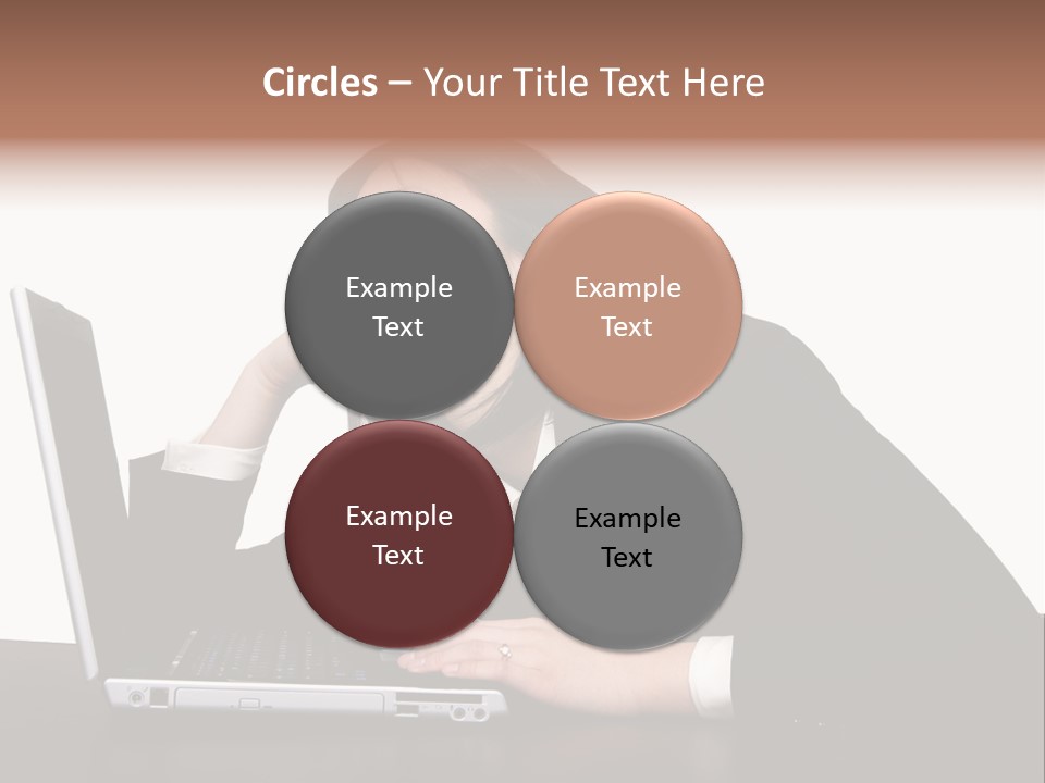 Young Businesswoman Asleep At Her Computer PowerPoint Template