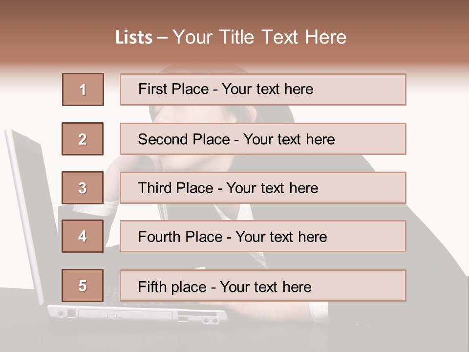 Young Businesswoman Asleep At Her Computer PowerPoint Template