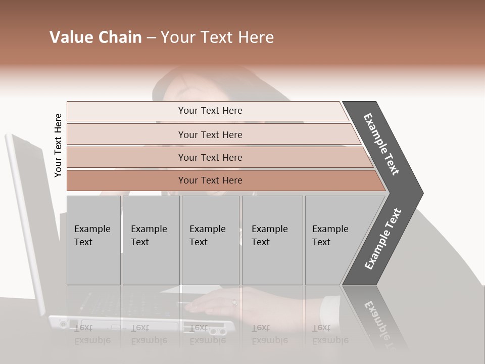 Young Businesswoman Asleep At Her Computer PowerPoint Template