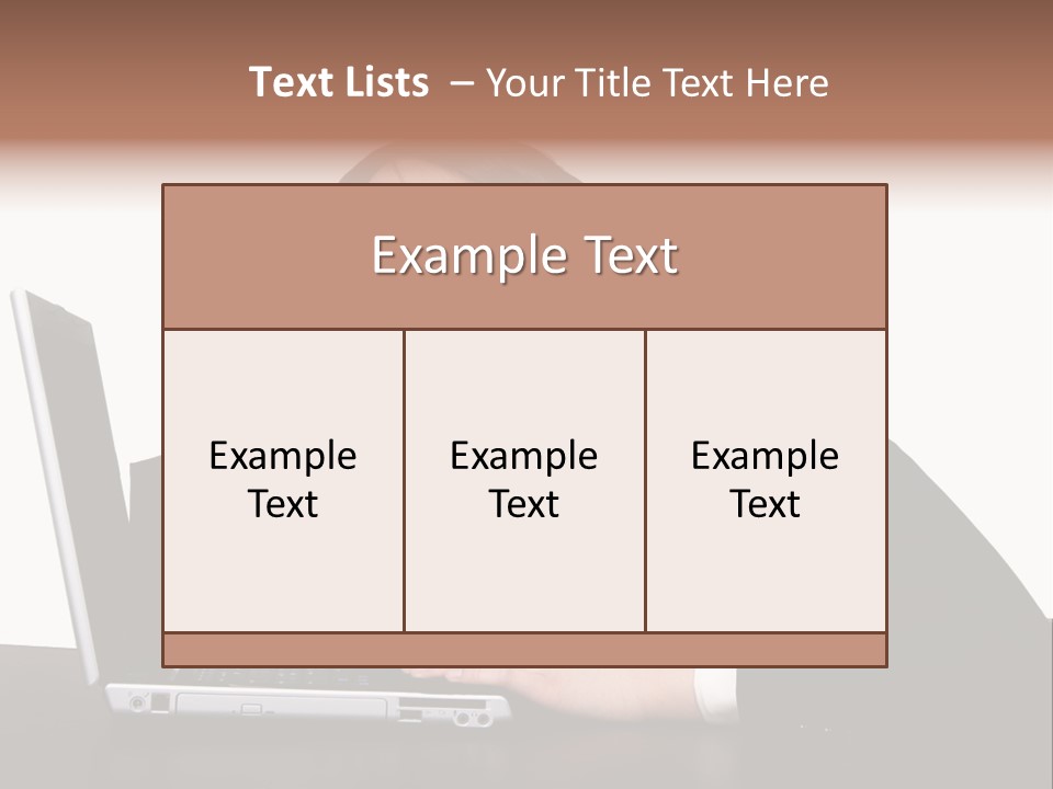 Young Businesswoman Asleep At Her Computer PowerPoint Template
