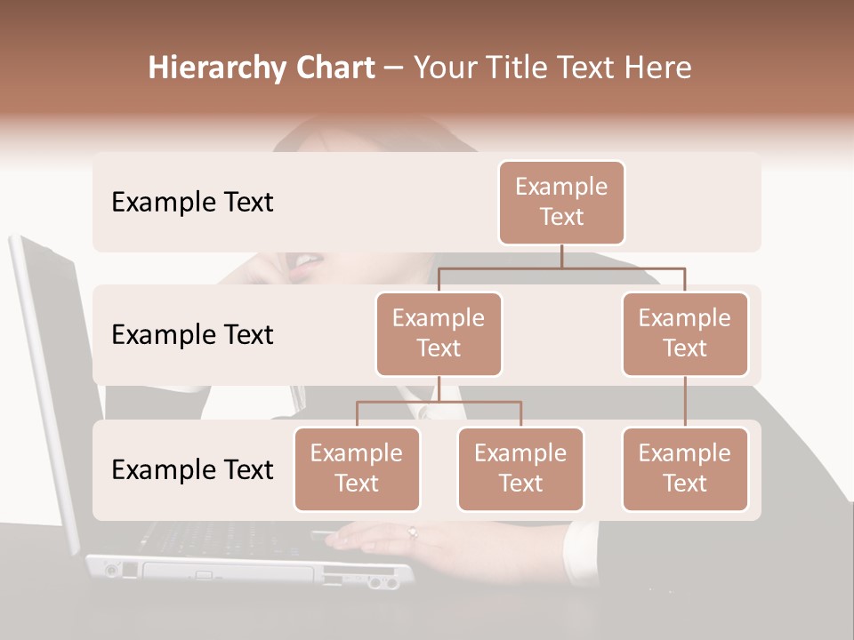 Young Businesswoman Asleep At Her Computer PowerPoint Template