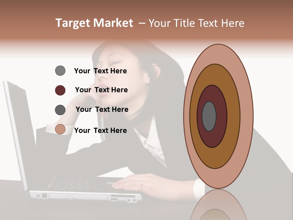 Young Businesswoman Asleep At Her Computer PowerPoint Template