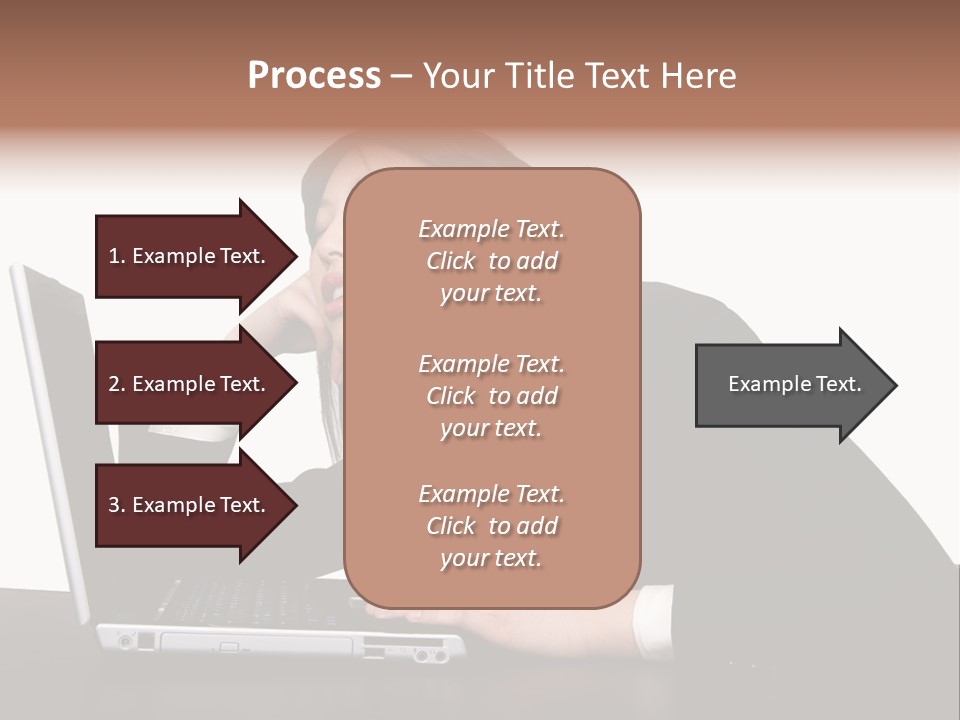 Young Businesswoman Asleep At Her Computer PowerPoint Template