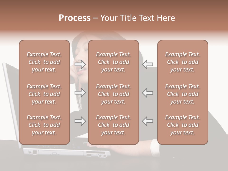Young Businesswoman Asleep At Her Computer PowerPoint Template