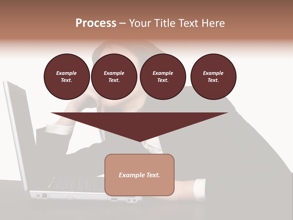 Young Businesswoman Asleep At Her Computer PowerPoint Template