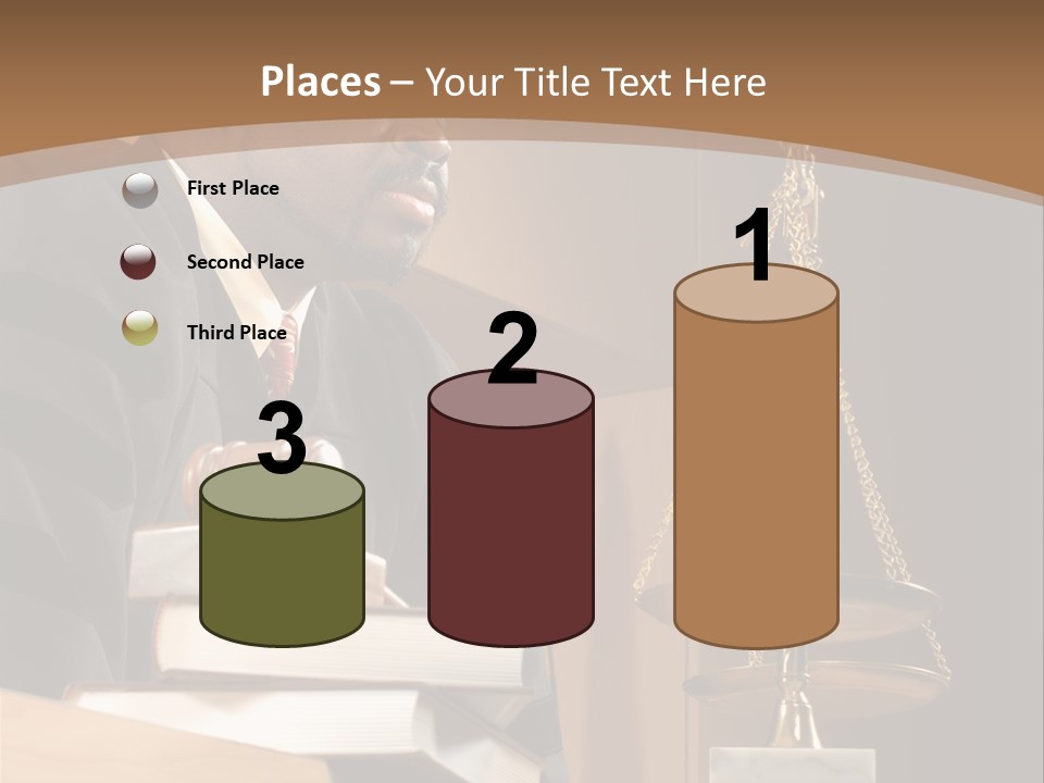 Judge Listening Closely In The Courtroom PowerPoint Template