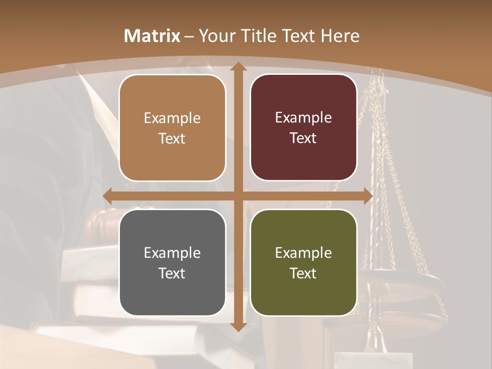Judge Listening Closely In The Courtroom PowerPoint Template