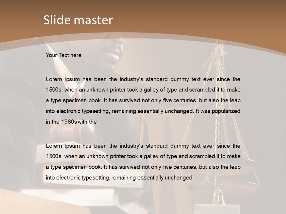 Judge Listening Closely In The Courtroom PowerPoint Template