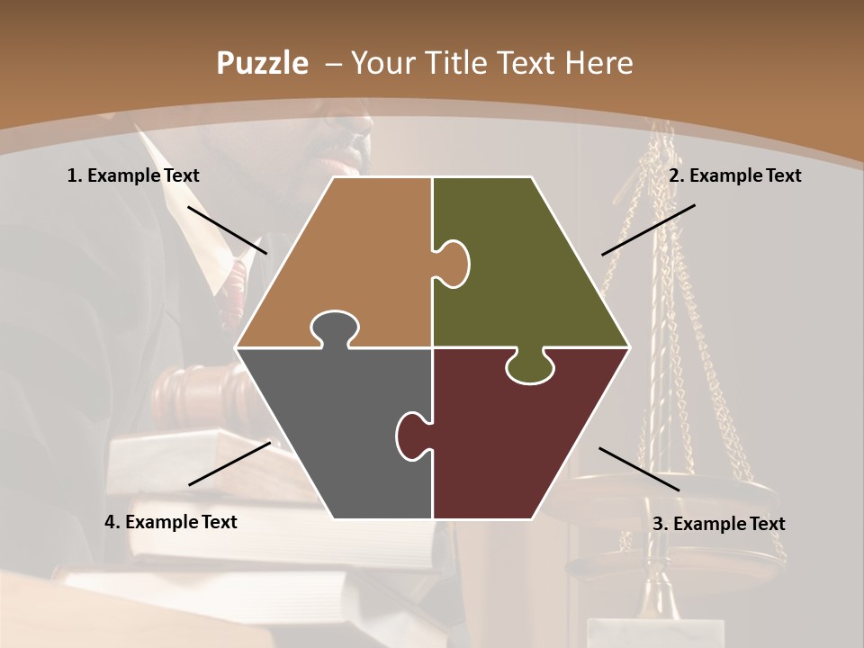 Judge Listening Closely In The Courtroom PowerPoint Template